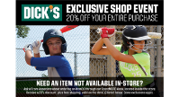 Dick's Sporting Goods 20% Off March 1st-3rd, 2024